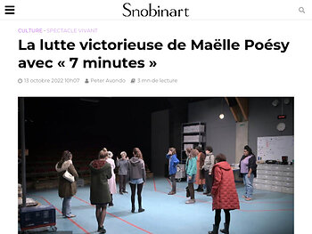 La lutte victorieuse de Maëlle Poésy avec "7 minutes"