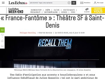 « France-Fantôme » : Théâtre SF à Saint-Denis