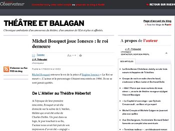 Michel Bouquet joue Ionesco : le roi demeure