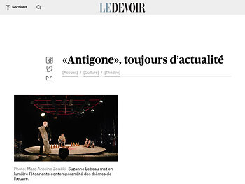 «Antigone», toujours d’actualité
