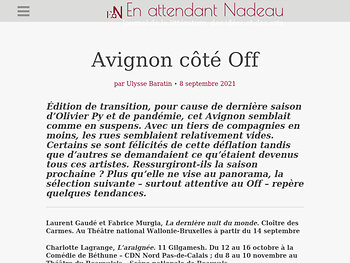 Retour sur le Festival d'Avignon : du côté de la sélection Off
