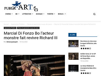 Marcial Di Fonzo Bo l'acteur monstre fait revivre Richard III