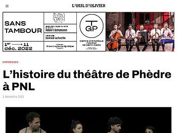 L'histoire du théâtre de Phèdre à PNL