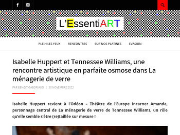Isabelle Huppert et Tennessee Williams, une rencontre artistique en parfaite osmose