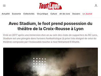 Avec Stadium, le foot prend possession du théâtre de la Croix-Rousse à Lyon