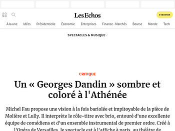 Un « Georges Dandin » sombre et coloré à l'Athénée