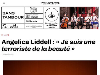 Angelica Liddell : « Je suis une terroriste de la beauté »