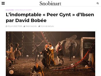 L'indomptable "Peer Gynt" d'Ibsen par David Bobée