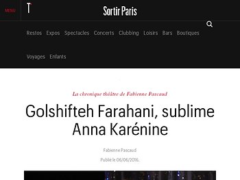 Golshifteh Farahani, sublime Anna Karénine