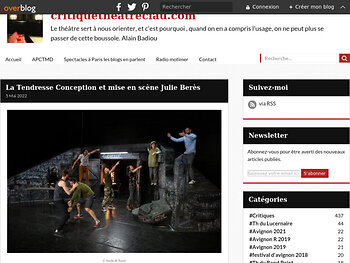 La Tendresse      Conception et mise en scène Julie Berès - critiquetheatreclau.com